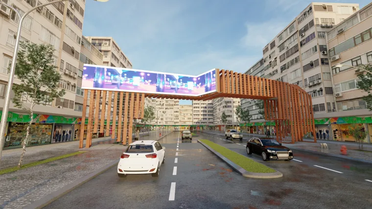Rwanda Pedestrian Bridge — Architectural design visualization / Concept study